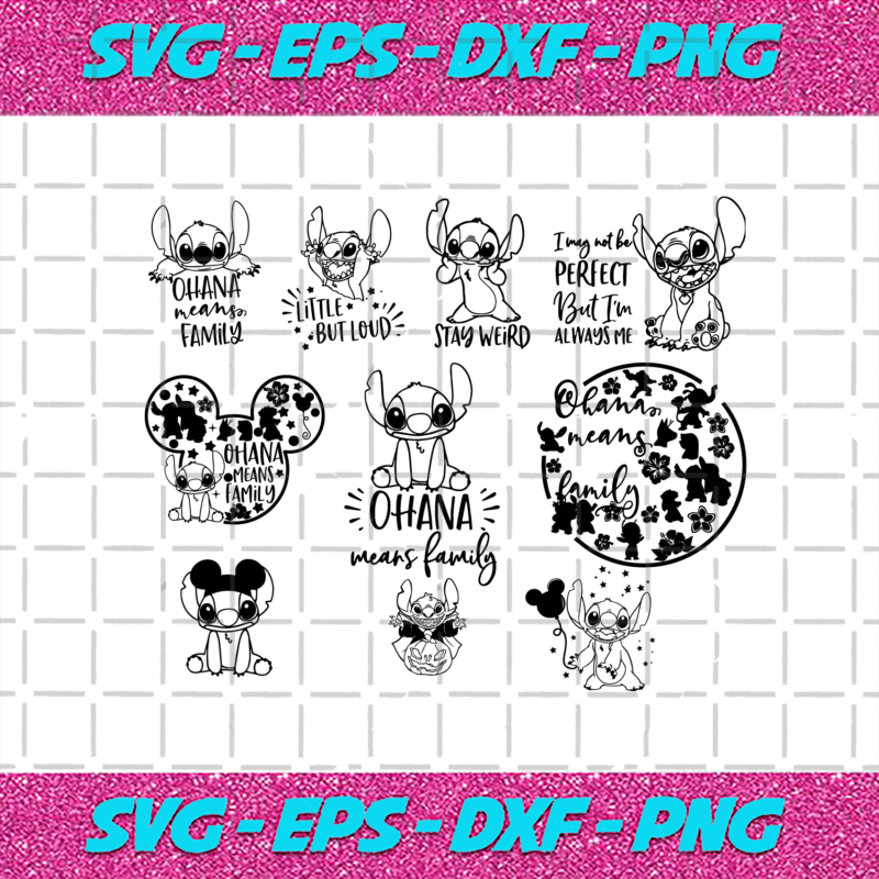 Lilo And Stitch Svg Bundle Trending Svg Lilo And Stitch Stitch Svg Stitch Svg Bundle Ohana