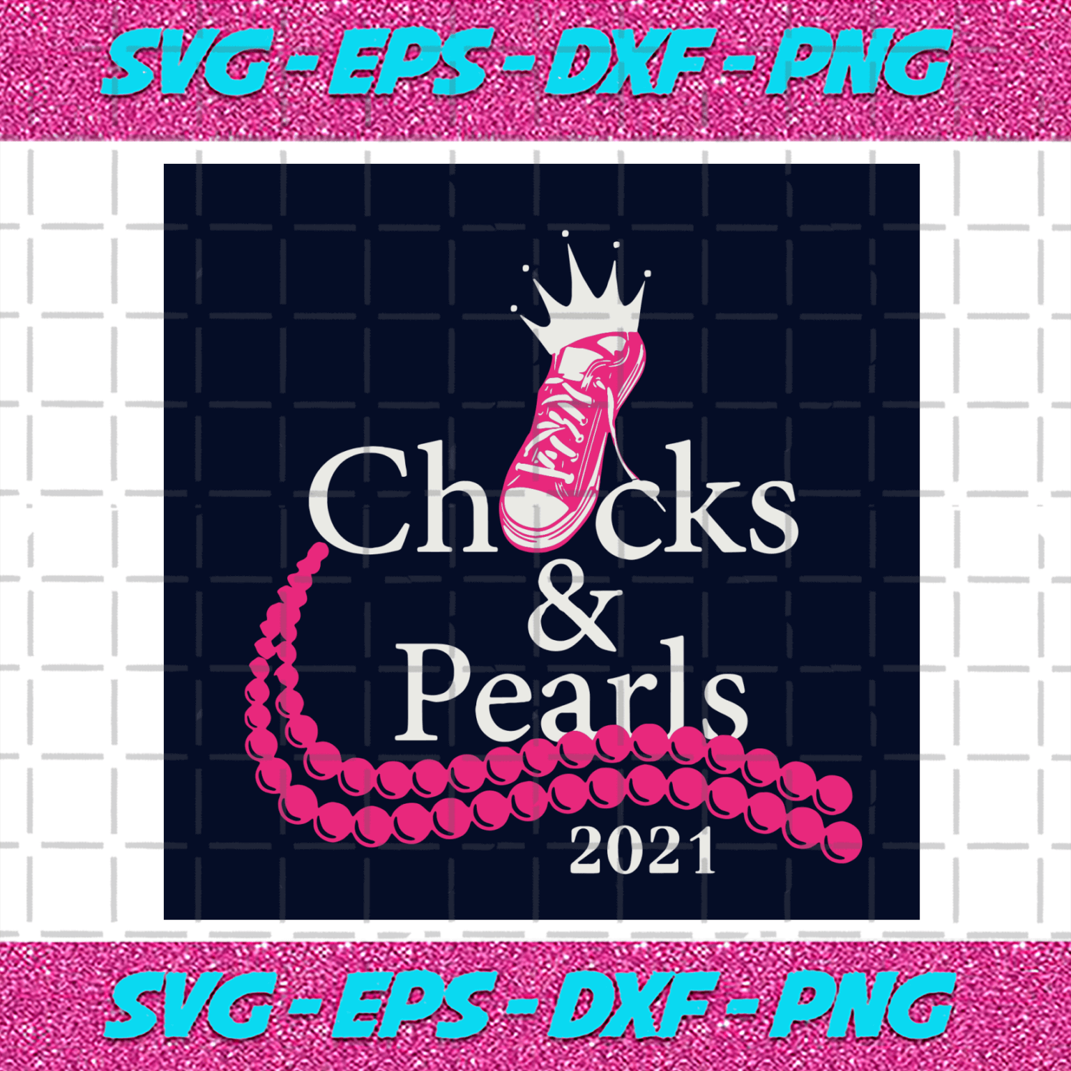 Pink Chucks And Pearls 2021 Svg Trending Svg Chucks Svg Pink Chucks