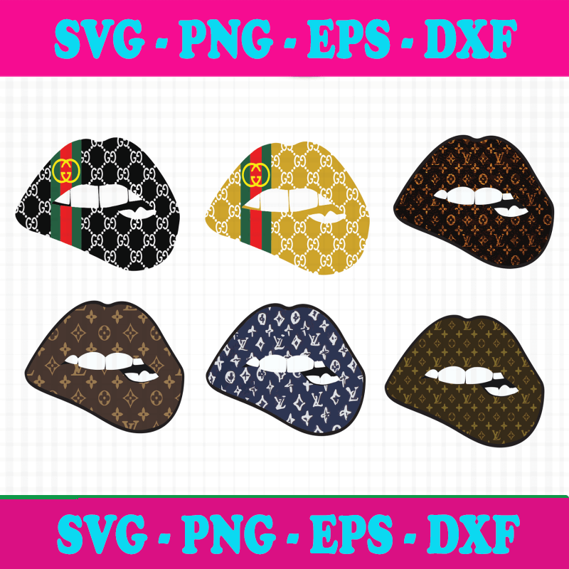 Gucci Dripping Lips Svg Fashion Brand Svg Gucci Logo Svg