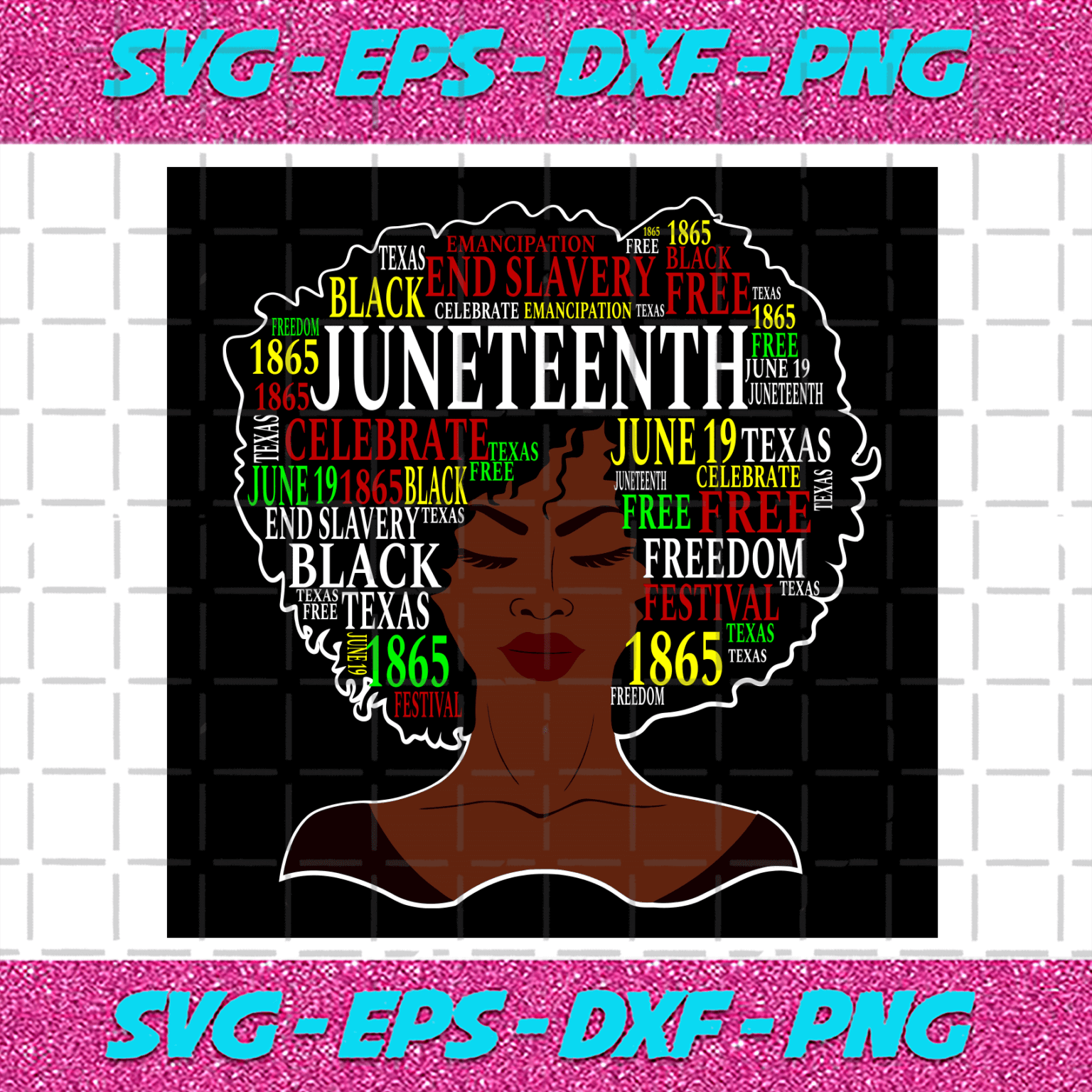 Black Girl Juneteenth Svg Juneteenth Svg Black Girl Svg Black Woman