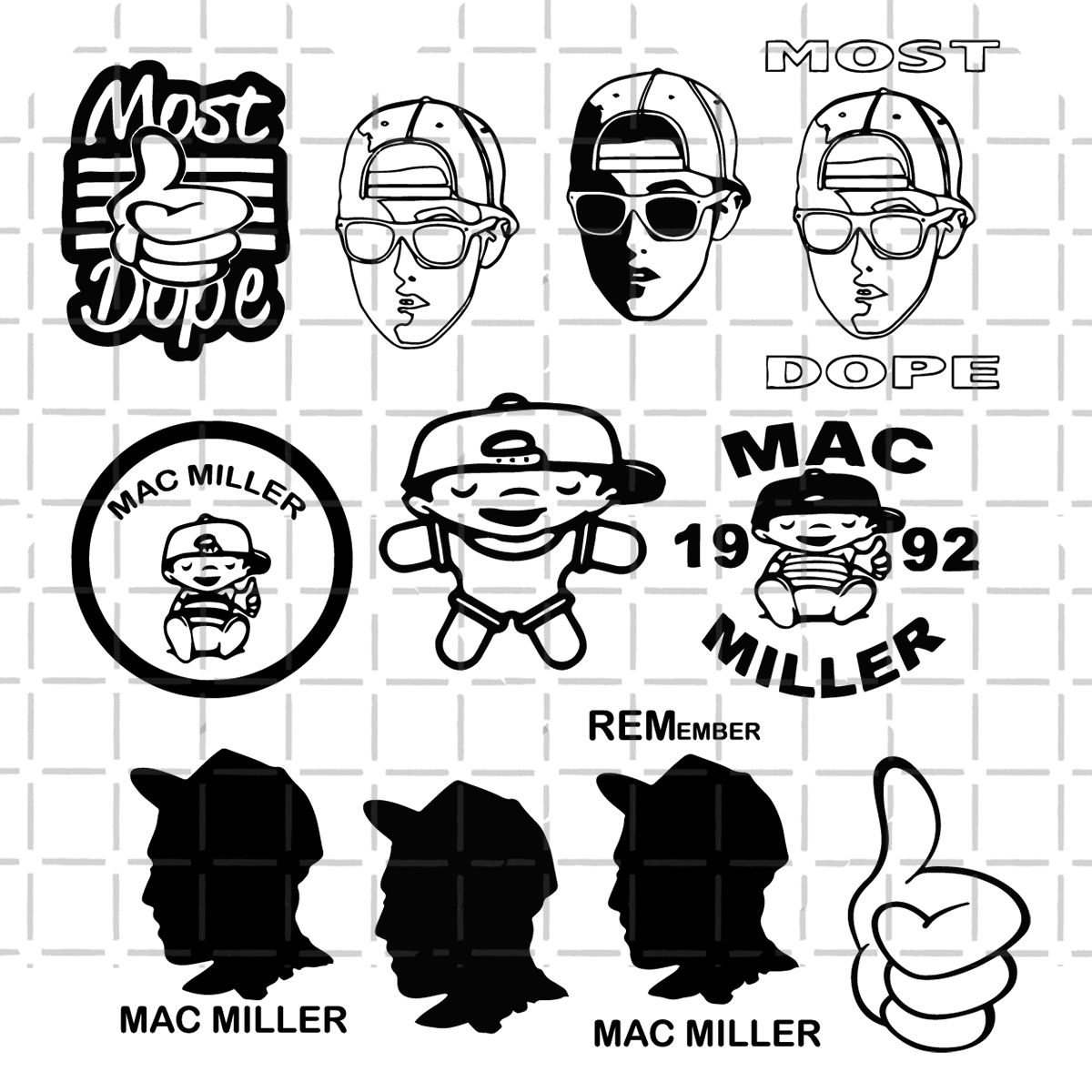 Mac Miller Svg Bundle Mac Miller Svg, Mac Miller Silhouette