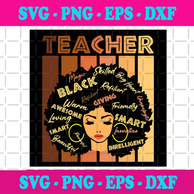 Black Smart Teacher Afro Svg, Trending Svg, Black Girl Svg, Melanin ...