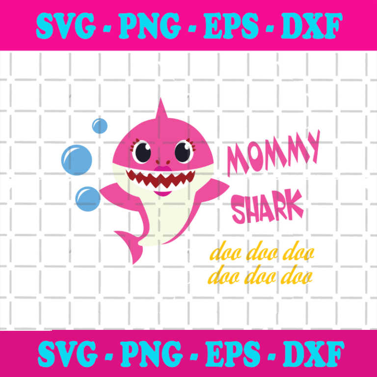 Pink Mommy Shark Doo Doo Doo Svg, Family Svg, Mommy Shark Svg, Baby ...