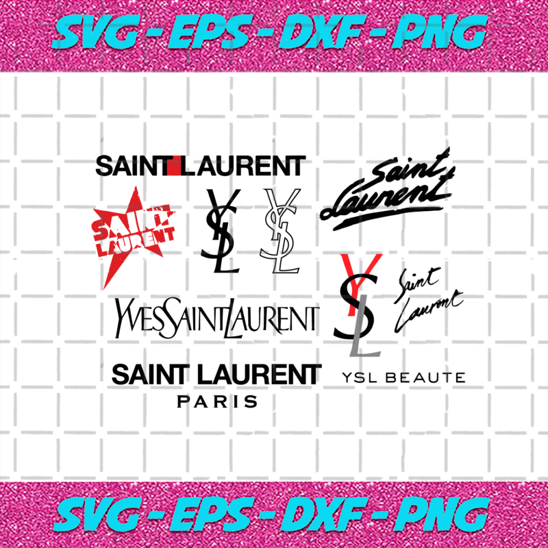 Yves Saint Laurent Logos Svg, Trending Svg, Saint Laurent Svg, YSL Svg ...