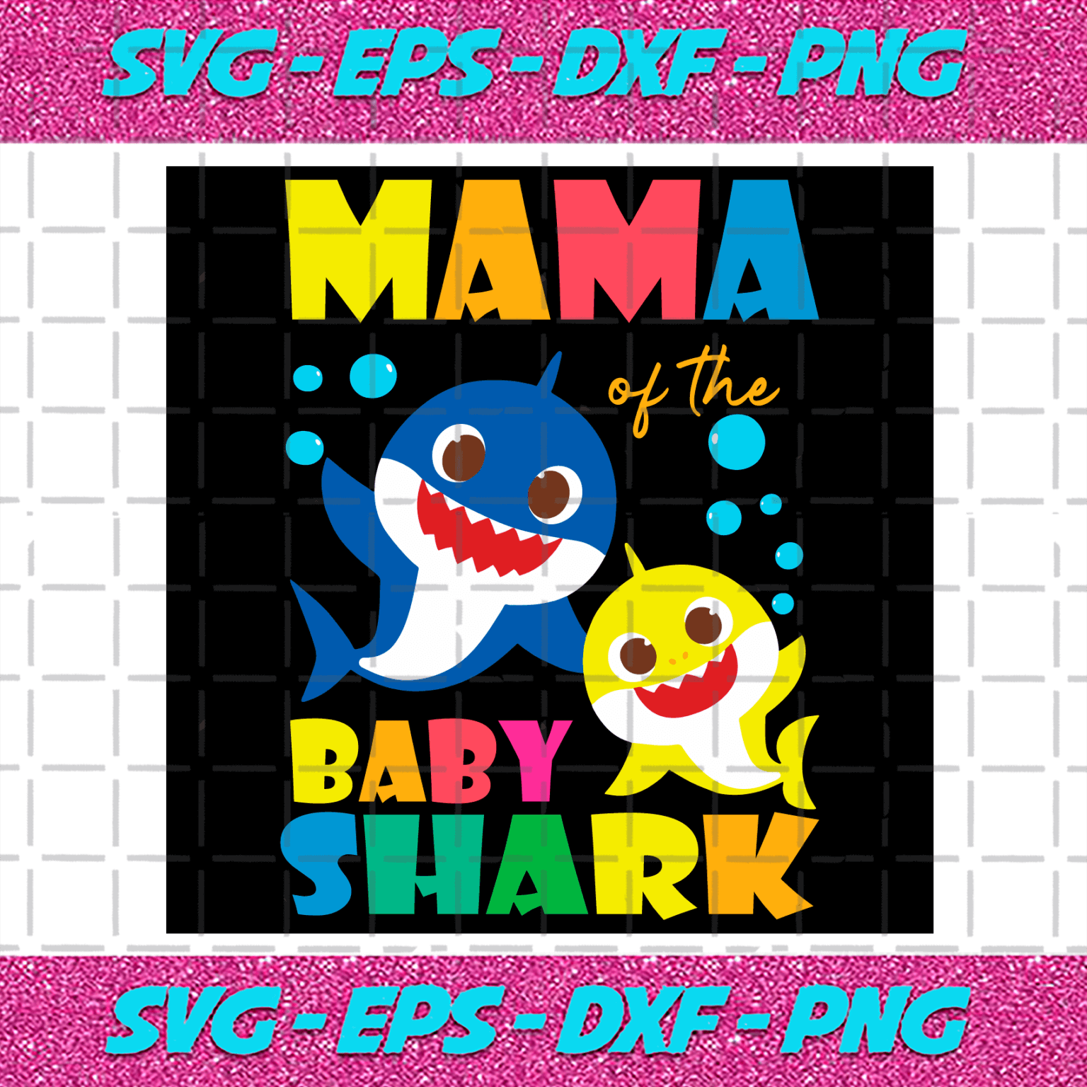 Mama Of The Baby Shark Svg, Trending Svg, Baby Shark Svg, Mama Shark ...