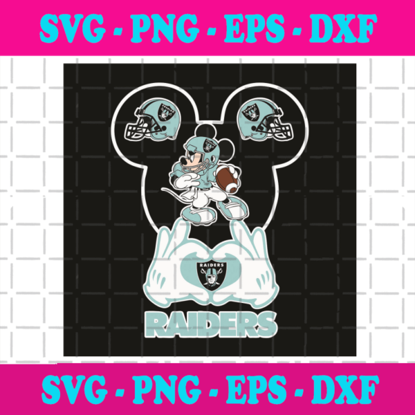 Love Las Vegas Raiders Mickey Mouse Svg, Sport Svg, Las Vegas Raiders ...