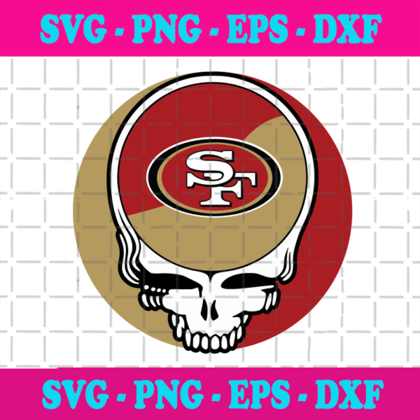 San Francisco 49ers Skull Svg, Sport Svg, Football Svg, Football Teams ...