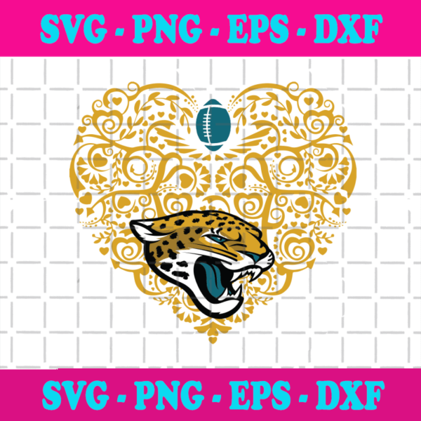 Jacksonville Jaguars Heart Svg, Sport Svg, Jacksonville Jaguars ...