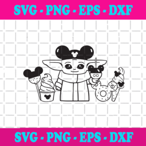 Baby Yoda Disney Snack Svg, Trending Svg, Disney Yoda Svg, Mickey Yoda Svg, Mickey Snack Svg, Yoda Snack Svg, Disney Snack Svg, Mickey Mouse Svg, Yoda Mickey Ears, Mickey Icecream