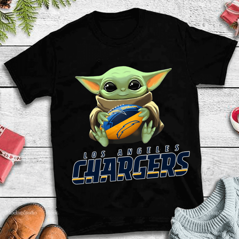 Baby Yoda Hug Los Angeles Chargers PNG Design, Star Wars shirt, Los ...