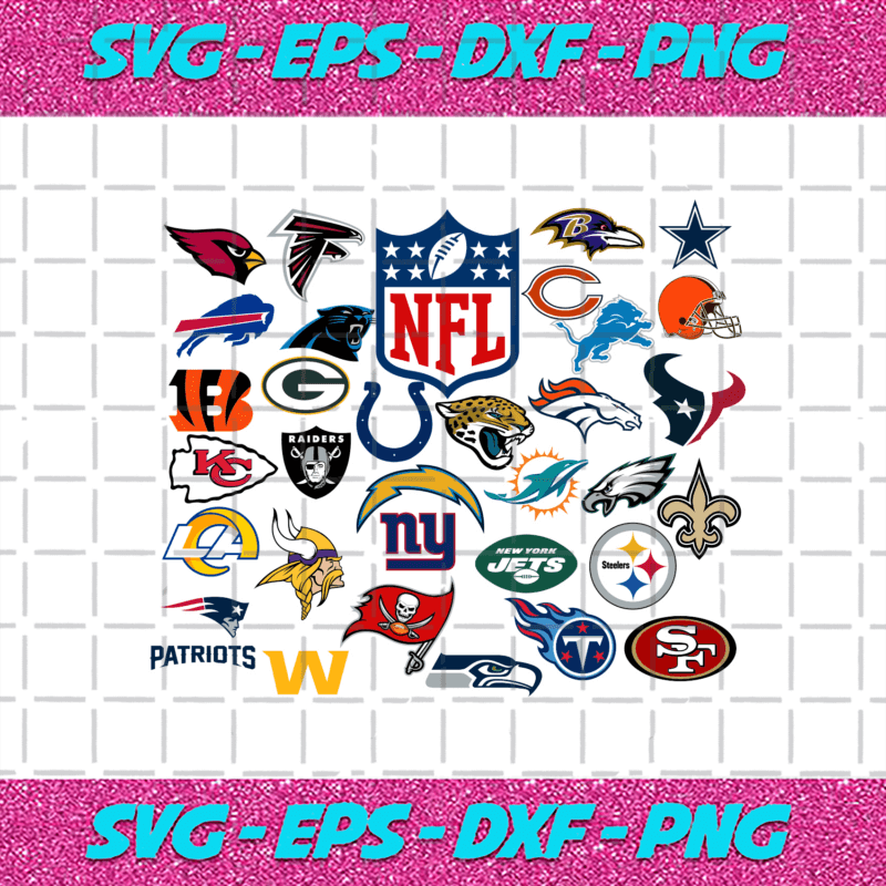 NFL Team Logo Bundle Svg, Sport Svg, NFL Team Svg, Team Logo Svg, NFL ...