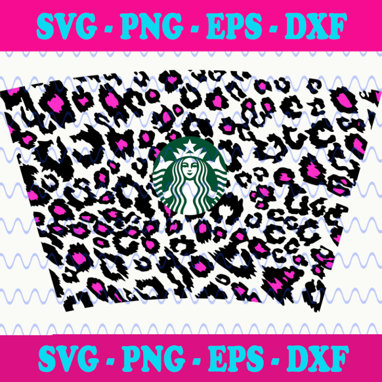 Full Wrap Leopard Print For Starbucks Cup Starbucks Cold Cup Svg Cheetah Cup Full Wrap Svg 8794