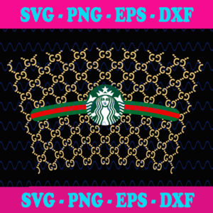 Gucci Full Wrap For Starbucks Cup svg, Trending svg, Gucci Starbucks Cup, Gucci Starbucks svg, Starbucks Wrap svg, Gucci Wrap svg