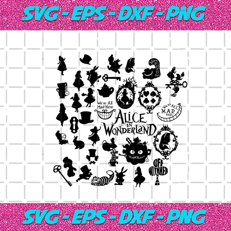 Alice Bundle Svg, Trending Svg, Halloween Svg, Wonderland Svg, Alice In ...