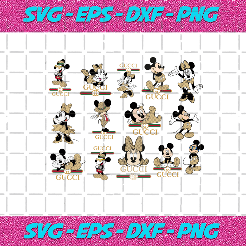 Gucci Logo Mickey Minnie Bundle Svg Trending Svg Gucci Svg Gucci