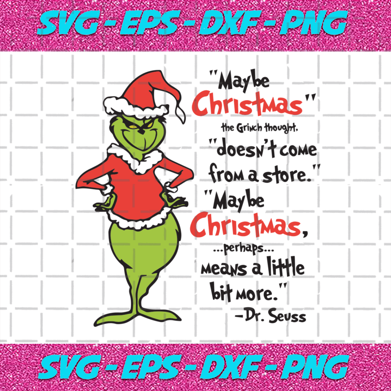 Maybe Christmas Svg, Christmas Svg, Grinch Svg, Grinch Cosplay Svg ...