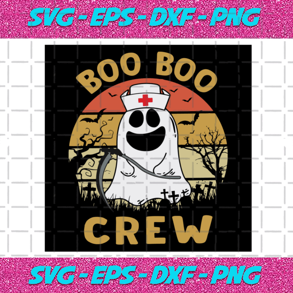 Boo Boo Crew Nursing Vintage Svg, Halloween Svg, Happy Halloween Svg ...
