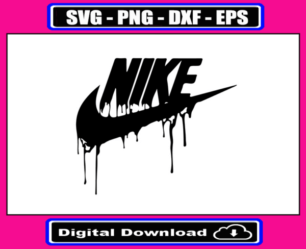 Dripping Nike Logo Svg, Brand Logo Svg, Dripping Logo Svg