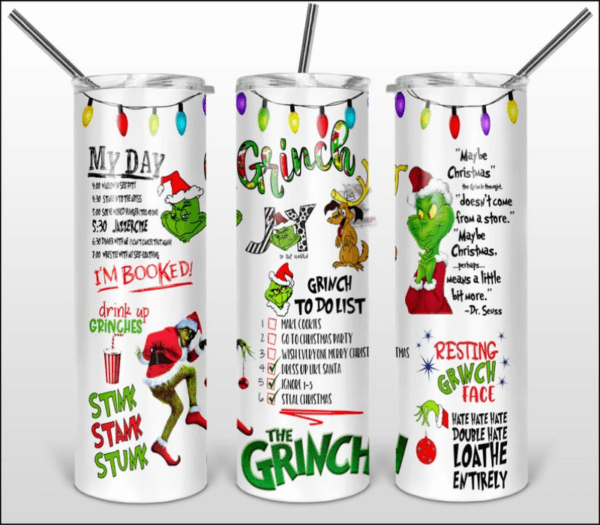 The Grinch Collage Tumbler