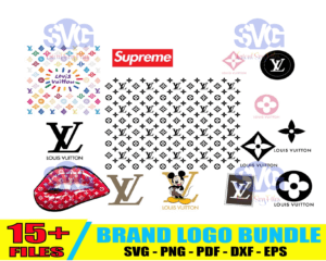 Brand Logo Bundle Svg, Brand Fashion Svg, Logo Bundle Svg, 16