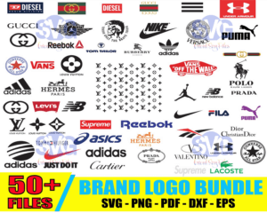 Brand Logo Bundle Svg, Brand Fashion Svg, Logo Bundle Svg, 5