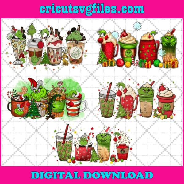 Christmas Grinch Coffee Drink Png